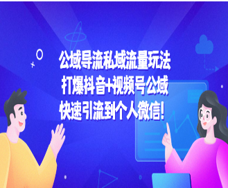 公域导流私域流量玩法，打爆抖音+视频号公域快速引流到个人微信!-淘淘网