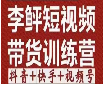 李鲆·短视频带货训练营（第11+12期+13期），手把手教你短视频带货，听话照做，保证出单-淘淘网