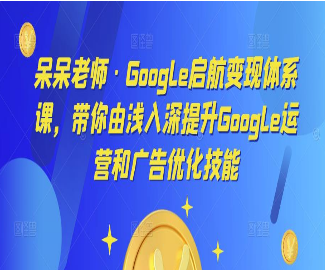 呆呆老师·Google启航变现体系课，带你由浅入深提升Google运营和广告优化技能-淘淘网