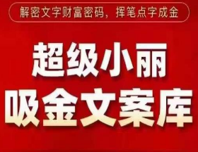 超级小丽·吸金文案库，解密文字财富密码，挥笔点字成金，超30万字精华内容-淘淘网