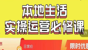 严峰•本地生活实操运营必修课，本地生活新手商家运营的宝藏教程-淘淘网