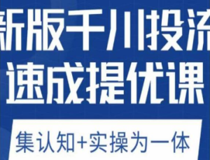 老甲优化狮新版千川投流速成提优课，底层框架策略实战讲解，认知加实操为一体-淘淘网