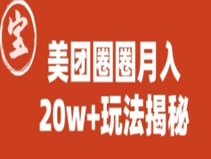 宝哥美团圈圈收益20W+玩法大揭秘（图文教程）-淘淘网