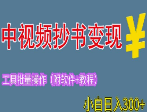 2023中视频抄书变现（附工具+教程），一天300+，特别适合新手操作的副业（揭秘）-淘淘网