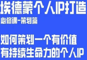 埃德蒙普通人都能起飞的个人IP策划课，如何策划一个优质个人IP-淘淘网