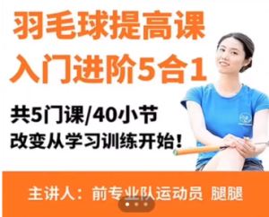 【腿腿】羽毛球5合1精品课-淘淘网