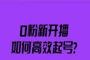 新号0粉开播，如何高效起号？新号破流量拉精准逻辑与方法，引爆直播间-淘淘网