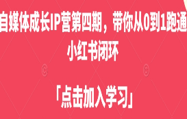 自媒体成长IP营第四期，带你从0到1跑通小红书闭环-淘淘网