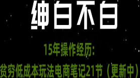 绅白不白·15年操作经历：贫穷低成本玩法电商笔记21节-淘淘网