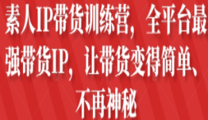 素人IP带货训练营，全平台最强带货IP，让带货变得简单、不再神秘-淘淘网