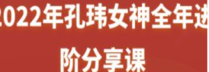 2022年孔玮女神全年进阶分享课-淘淘网